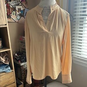 Calvin Klein Peach Tan Blouse - Medium
